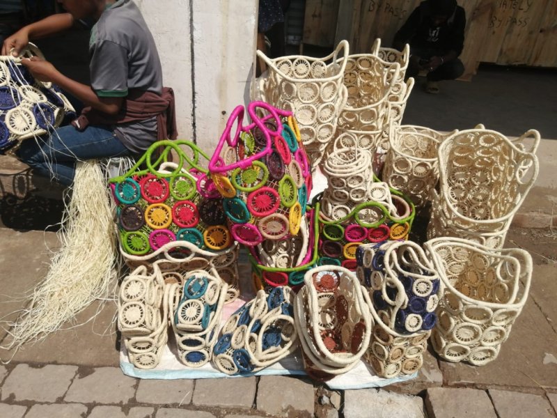 panier macramé (set de 3 pieces)