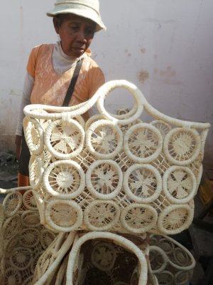 panier macramé (set de 3 pieces)